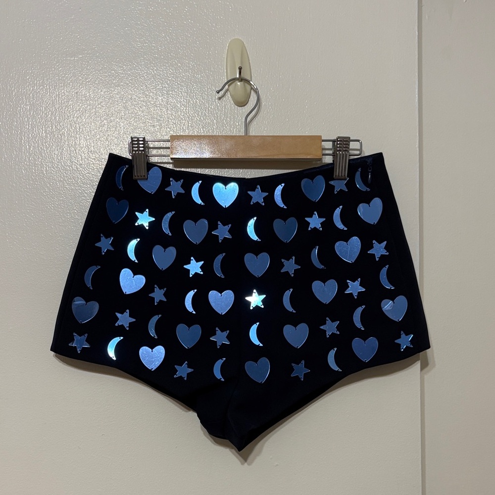 NWT Nasty Gal celestial mirror shorts sz 4
